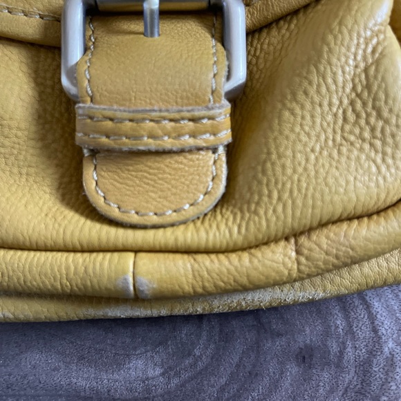 Tano brand leather crossbody with zipper top and front snap closure on pocket - Picture 6 of 7